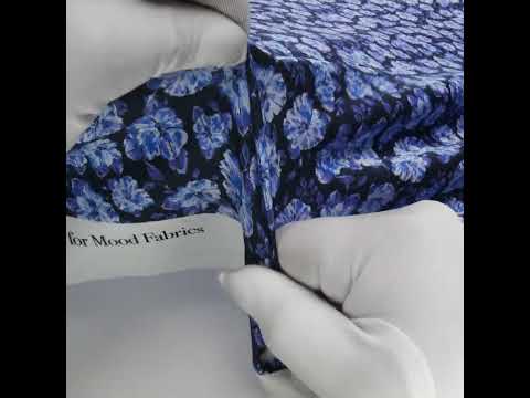 Mood Exclusive Midnight Blue Parisian Perennials Cotton Voile - Image 5 of 5
