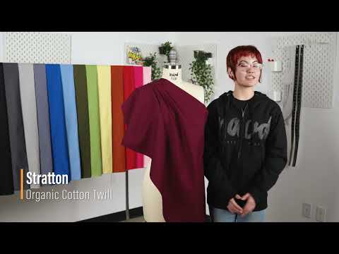 Organic Cotton Twill - Tomato Red - Stratton Collection - Image 5 of 5