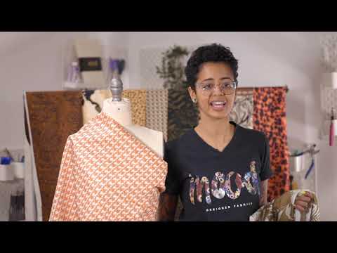 Stretch Cotton Sateen - Melon Geometric - Maloca Print - Mood Exclusive Rio Collection - Image 5 of 5
