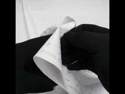 Printed Quilting Cotton by Ghazal Razavi for FIGO Studio - White and Gray Petals - Dovetail Collection