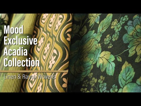 Linen and Rayon Woven - Olive and Hunter Green Abstract Lines - Topographic Map Print - Mood Exclusive Acadia Collection - Image 6 of 6