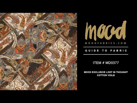 Cotton Voile - Orange and Brown Paisley over Patchwork - Lost in Thought Print - Mood Exclusive Kenko Collection - Image 5 of 5