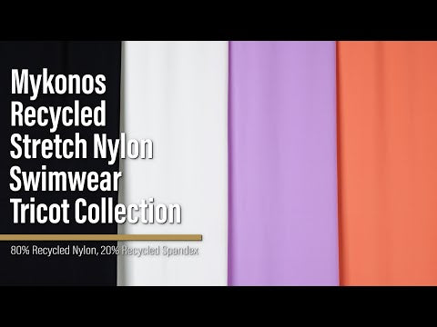 100% Recycled Stretch Nylon Swimwear Tricot, UV Protective - Lilac - Mykonos Collection - Image 6 of 6